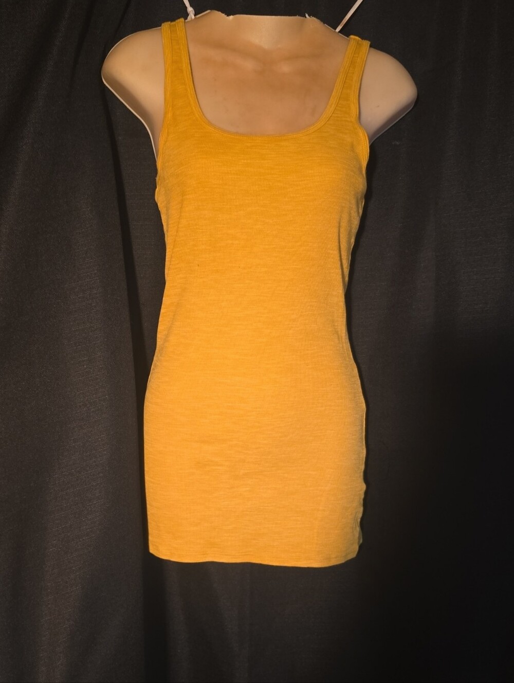 Mossimo Supply Co. Mustard Yellow Ribbed Tank Top